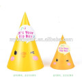 cheap price handmade glossy lamination die cut cute paper birthday party hat for mother and child